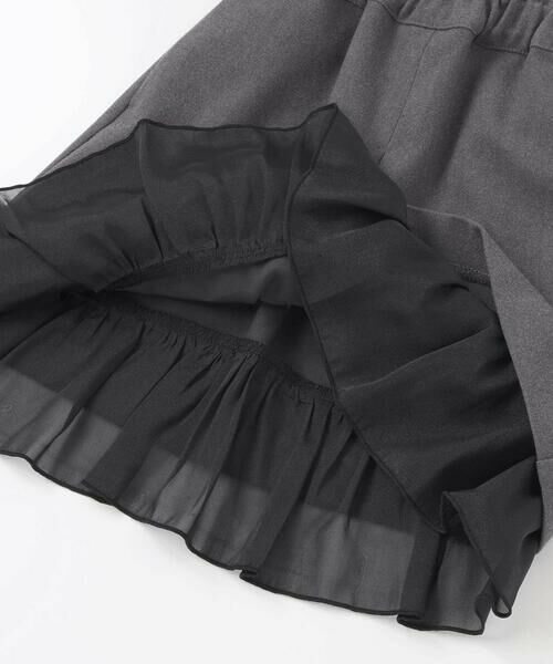 BeBe Petits Pois Vert / ベベ プチ ポワ ヴェール ミニ・ひざ丈スカート | センタープリーツラメオーガンジー切り替えスカート(100~160cm) | 詳細12