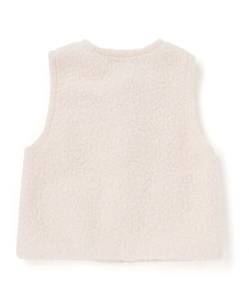 BeBe Petits Pois Vert / ベベ プチ ポワ ヴェール ベスト | 花モチーフシープボアベスト(95~150cm) | 詳細5