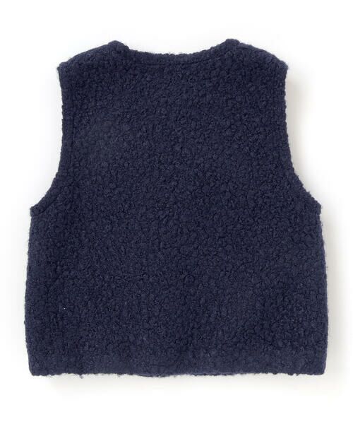 BeBe Petits Pois Vert / ベベ プチ ポワ ヴェール ベスト | 花モチーフシープボアベスト(95~150cm) | 詳細10