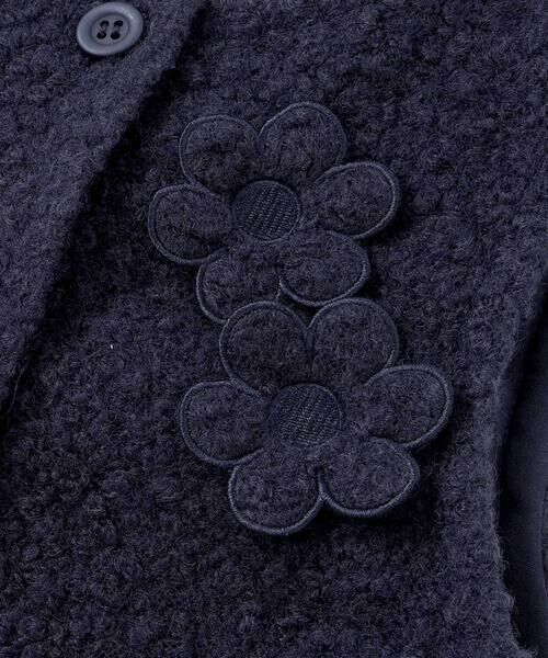 BeBe Petits Pois Vert / ベベ プチ ポワ ヴェール ベスト | 花モチーフシープボアベスト(95~150cm) | 詳細13