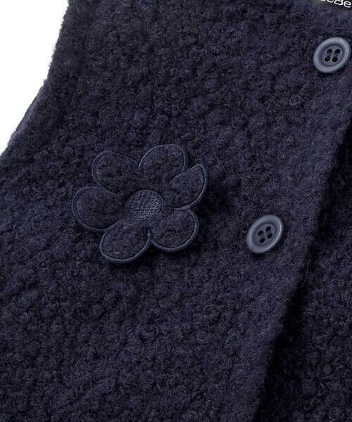 BeBe Petits Pois Vert / ベベ プチ ポワ ヴェール ベスト | 花モチーフシープボアベスト(95~150cm) | 詳細14