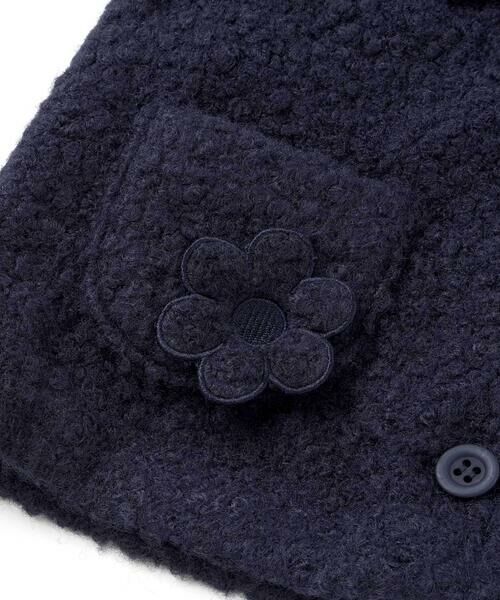 BeBe Petits Pois Vert / ベベ プチ ポワ ヴェール ベスト | 花モチーフシープボアベスト(95~150cm) | 詳細15