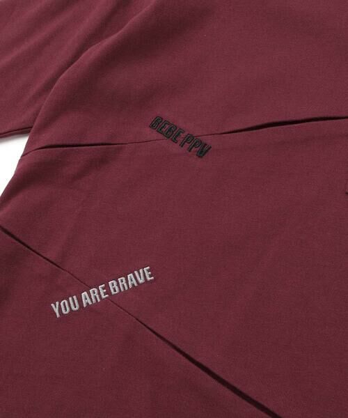 BeBe Petits Pois Vert / ベベ プチ ポワ ヴェール Tシャツ | タックプリーツ刺しゅうロングTシャツ(95~160cm) | 詳細14