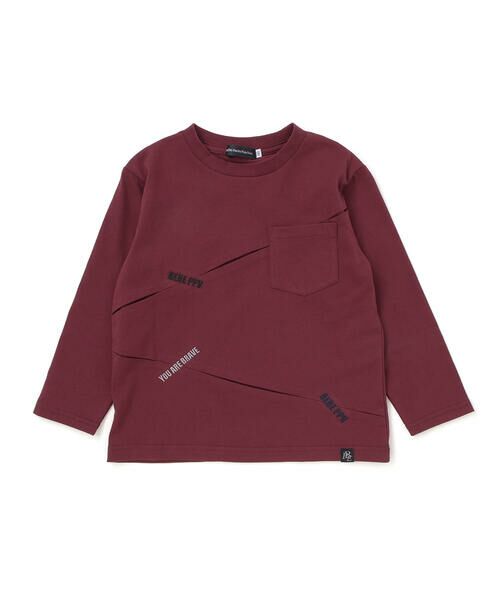 BeBe Petits Pois Vert / ベベ プチ ポワ ヴェール Tシャツ | タックプリーツ刺しゅうロングTシャツ(95~160cm) | 詳細9