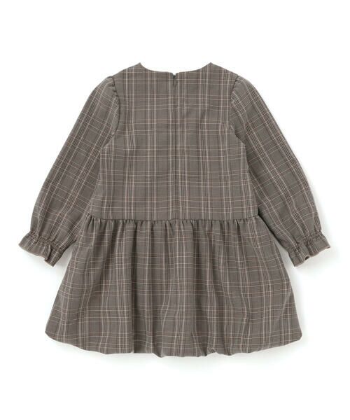 BeBe Petits Pois Vert / ベベ プチ ポワ ヴェール ミニ丈・ひざ丈ワンピース | 【店舗限定】チェックバルーン長袖ワンピース(95~150cm) | 詳細14