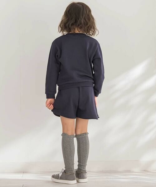 BeBe Petits Pois Vert / ベベ プチ ポワ ヴェール セットアップ | 【店舗限定】リボンチュールトップス＋ショートパンツセットアップ(95~150cm) | 詳細3