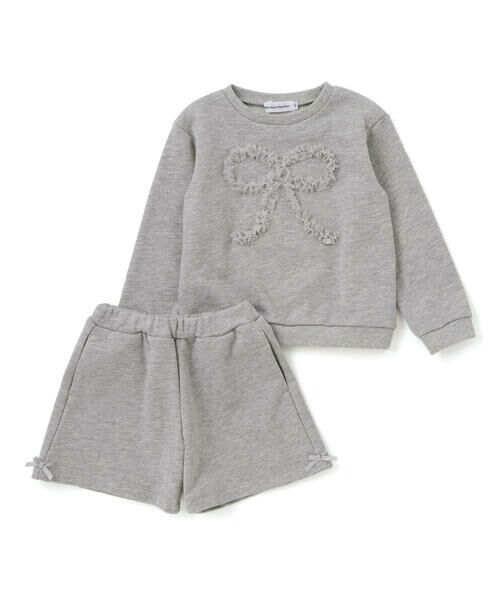 BeBe Petits Pois Vert / ベベ プチ ポワ ヴェール セットアップ | 【店舗限定】リボンチュールトップス＋ショートパンツセットアップ(95~150cm) | 詳細19