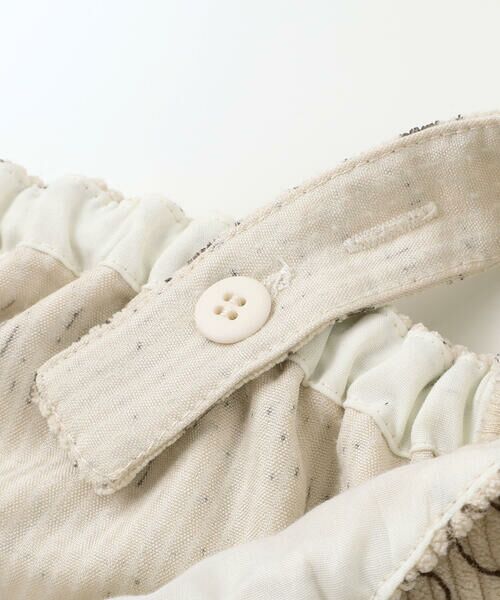 BeBe Petits Pois Vert / ベベ プチ ポワ ヴェール セットアップ | 【店舗限定】花柄コールテンジャンパースカート+長袖リブトップスセット(95~150cm) | 詳細8