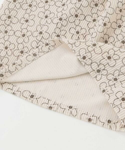 BeBe Petits Pois Vert / ベベ プチ ポワ ヴェール セットアップ | 【店舗限定】花柄コールテンジャンパースカート+長袖リブトップスセット(95~150cm) | 詳細10