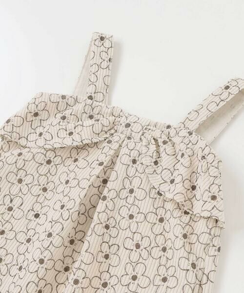 BeBe Petits Pois Vert / ベベ プチ ポワ ヴェール セットアップ | 【店舗限定】花柄コールテンジャンパースカート+長袖リブトップスセット(95~150cm) | 詳細5