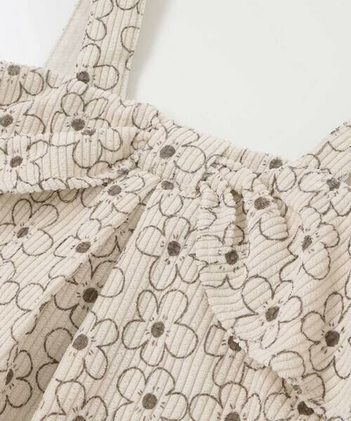 BeBe Petits Pois Vert / ベベ プチ ポワ ヴェール セットアップ | 【店舗限定】花柄コールテンジャンパースカート+長袖リブトップスセット(95~150cm) | 詳細6