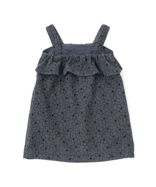 BeBe Petits Pois Vert / ベベ プチ ポワ ヴェール セットアップ | 【店舗限定】花柄コールテンジャンパースカート+長袖リブトップスセット(95~150cm) | 詳細20