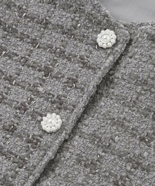 BeBe Petits Pois Vert / ベベ プチ ポワ ヴェール ミニ・ひざ丈スカート | 【店舗限定】【お揃い】ボアツイードジャンパースカート(95~150cm) | 詳細5