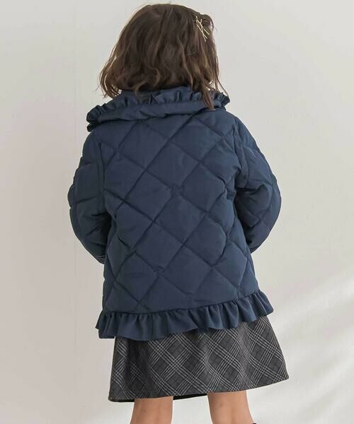 BeBe Petits Pois Vert / ベベ プチ ポワ ヴェール テーラードジャケット | 【店舗限定】タフタフリルキルトダウンジャケット(95~160cm) | 詳細6