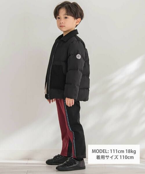 BeBe Petits Pois Vert / ベベ プチ ポワ ヴェール テーラードジャケット | 【店舗限定】タフタコールテン切り替えダウンジャケット(95~150cm) | 詳細2