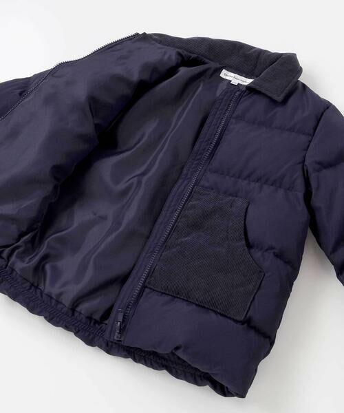 BeBe Petits Pois Vert / ベベ プチ ポワ ヴェール テーラードジャケット | 【店舗限定】タフタコールテン切り替えダウンジャケット(95~150cm) | 詳細19