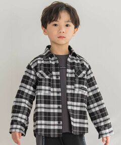 BeBe Petits Pois Vert / ベベ プチ ポワ ヴェール Tシャツ | 【店舗限定】【お揃い】チェックフラップポケット長袖シャツ(95~150cm)