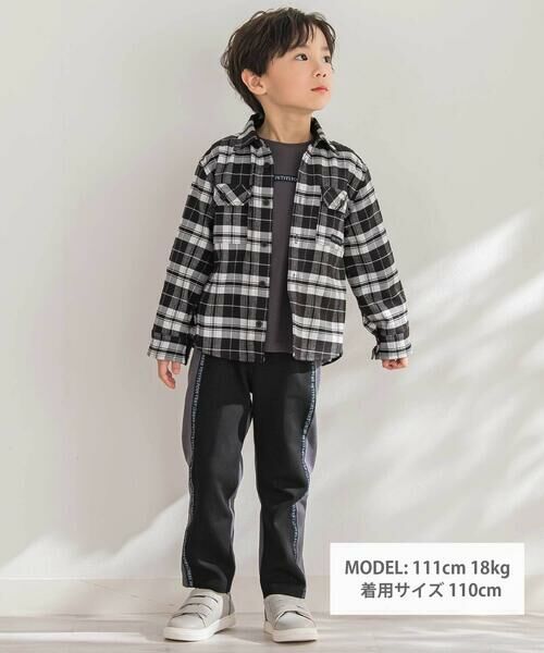 BeBe Petits Pois Vert / ベベ プチ ポワ ヴェール Tシャツ | 【店舗限定】【お揃い】チェックフラップポケット長袖シャツ(95~150cm) | 詳細1