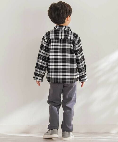 BeBe Petits Pois Vert / ベベ プチ ポワ ヴェール Tシャツ | 【店舗限定】【お揃い】チェックフラップポケット長袖シャツ(95~150cm) | 詳細3