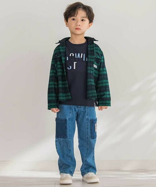 BeBe Petits Pois Vert / ベベ プチ ポワ ヴェール Tシャツ | 【店舗限定】【お揃い】チェックフラップポケット長袖シャツ(95~150cm) | 詳細6