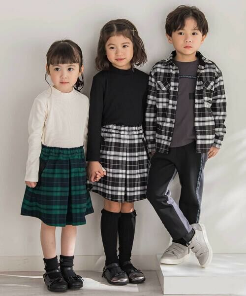 BeBe Petits Pois Vert / ベベ プチ ポワ ヴェール Tシャツ | 【店舗限定】【お揃い】チェックフラップポケット長袖シャツ(95~150cm) | 詳細9