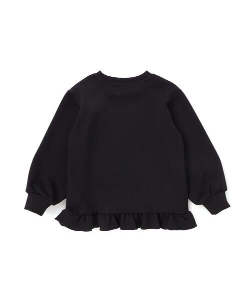 BeBe Petits Pois Vert / ベベ プチ ポワ ヴェール スウェット | 【店舗限定】ポンチ裾フリルリボン刺しゅうトレーナー(95~150cm) | 詳細6