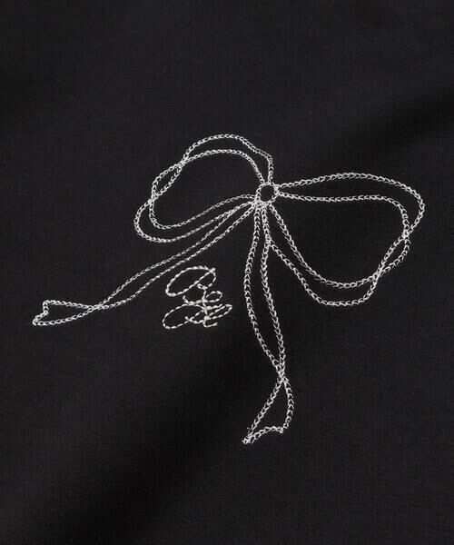 BeBe Petits Pois Vert / ベベ プチ ポワ ヴェール スウェット | 【店舗限定】ポンチ裾フリルリボン刺しゅうトレーナー(95~150cm) | 詳細7