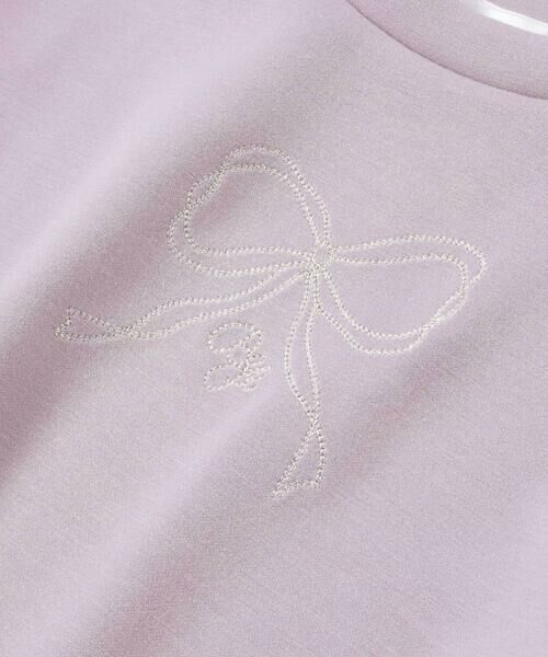 BeBe Petits Pois Vert / ベベ プチ ポワ ヴェール スウェット | 【店舗限定】ポンチ裾フリルリボン刺しゅうトレーナー(95~150cm) | 詳細11