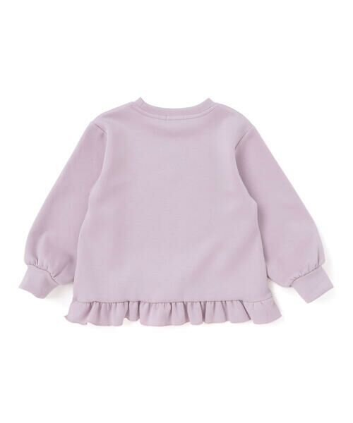 BeBe Petits Pois Vert / ベベ プチ ポワ ヴェール スウェット | 【店舗限定】ポンチ裾フリルリボン刺しゅうトレーナー(95~150cm) | 詳細9