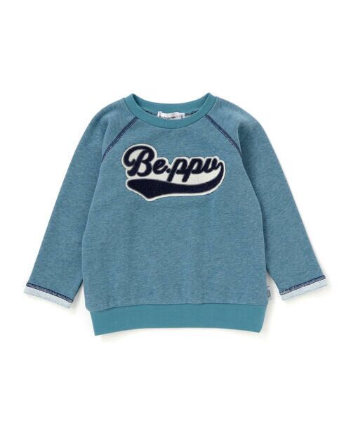 BeBe Petits Pois Vert / ベベ プチ ポワ ヴェール スウェット | 【店舗限定】サガラワッペンラグラントレーナー(95~160cm) | 詳細3