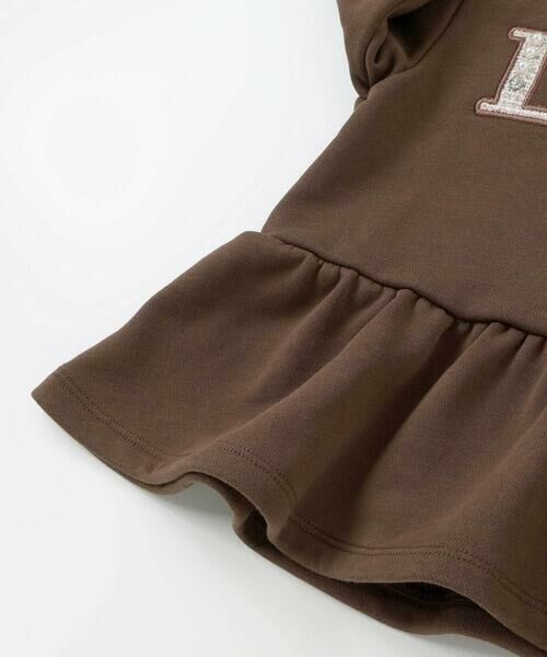 BeBe Petits Pois Vert / ベベ プチ ポワ ヴェール スウェット | 【店舗限定】ツイードパッチワーク刺しゅうペプラムトレーナー(95~160cm) | 詳細12