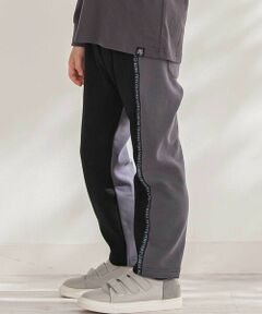 BeBe Petits Pois Vert / ベベ プチ ポワ ヴェール チノ・ワークパンツ | 【店舗限定】ポンチロゴライン切り替えパンツ(95~160cm)