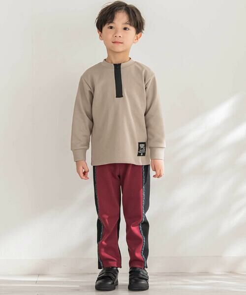 BeBe Petits Pois Vert / ベベ プチ ポワ ヴェール チノ・ワークパンツ | 【店舗限定】ポンチロゴライン切り替えパンツ(95~160cm) | 詳細6