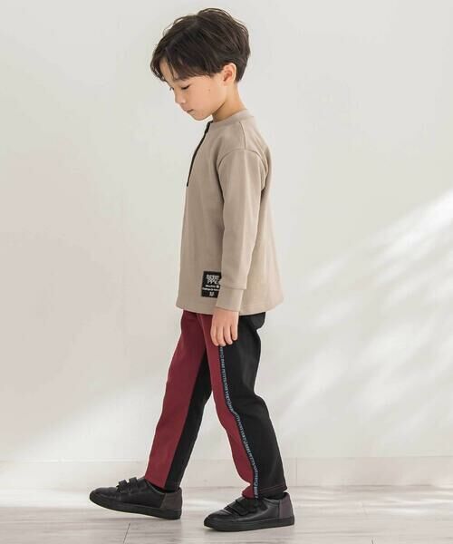 BeBe Petits Pois Vert / ベベ プチ ポワ ヴェール チノ・ワークパンツ | 【店舗限定】ポンチロゴライン切り替えパンツ(95~160cm) | 詳細7