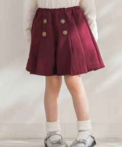BeBe Petits Pois Vert / ベベ プチ ポワ ヴェール ミニ・ひざ丈スカート | 【店舗限定】フロントボタンプリーツキュロットパンツ(95~150cm)