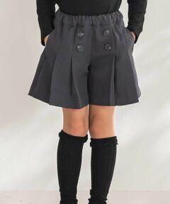 BeBe Petits Pois Vert / ベベ プチ ポワ ヴェール ミニ・ひざ丈スカート | 【店舗限定】フロントボタンプリーツキュロットパンツ(95~150cm)