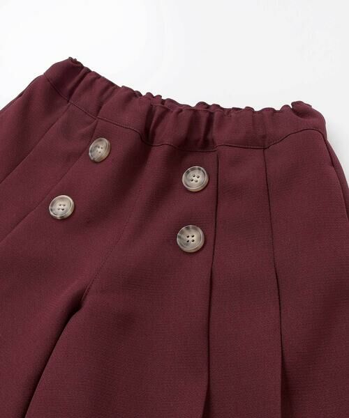 BeBe Petits Pois Vert / ベベ プチ ポワ ヴェール ミニ・ひざ丈スカート | 【店舗限定】フロントボタンプリーツキュロットパンツ(95~150cm) | 詳細6