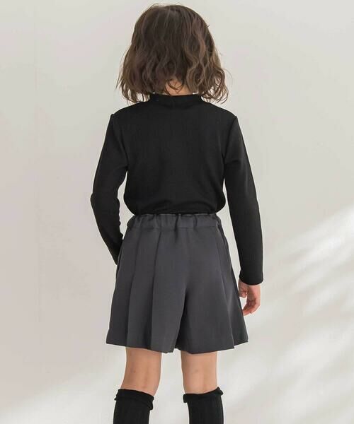 BeBe Petits Pois Vert / ベベ プチ ポワ ヴェール ミニ・ひざ丈スカート | 【店舗限定】フロントボタンプリーツキュロットパンツ(95~150cm) | 詳細15