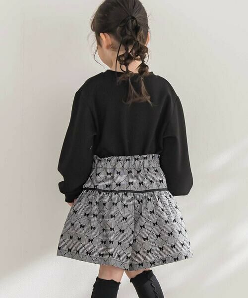 BeBe Petits Pois Vert / ベベ プチ ポワ ヴェール ショート・ハーフ・半端丈パンツ | 【店舗限定】【お揃い】リボンチェックキュロットパンツ(95~150cm) | 詳細2