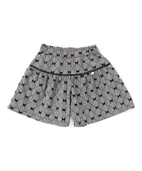 BeBe Petits Pois Vert / ベベ プチ ポワ ヴェール ショート・ハーフ・半端丈パンツ | 【店舗限定】【お揃い】リボンチェックキュロットパンツ(95~150cm) | 詳細4