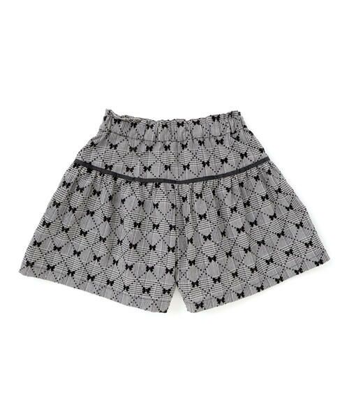 BeBe Petits Pois Vert / ベベ プチ ポワ ヴェール ショート・ハーフ・半端丈パンツ | 【店舗限定】【お揃い】リボンチェックキュロットパンツ(95~150cm) | 詳細5