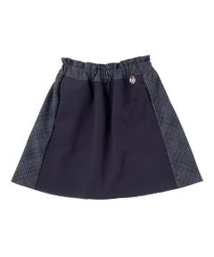 BeBe Petits Pois Vert / ベベ プチ ポワ ヴェール ミニ・ひざ丈スカート | 【店舗限定】【お揃い】チェックジャガード切り替えスカート(100~150cm)