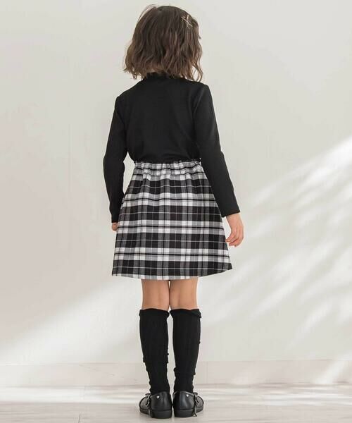 BeBe Petits Pois Vert / ベベ プチ ポワ ヴェール ミニ・ひざ丈スカート | 【店舗限定】【お揃い】センタータックチェックスカート(95~150cm) | 詳細2