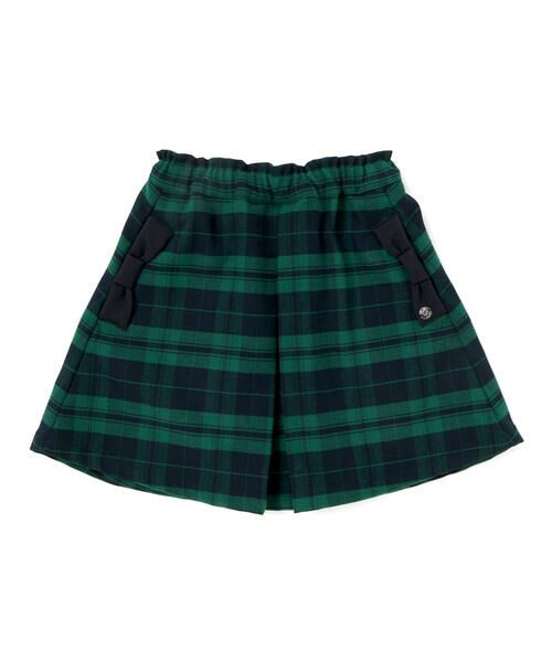 BeBe Petits Pois Vert / ベベ プチ ポワ ヴェール ミニ・ひざ丈スカート | 【店舗限定】【お揃い】センタータックチェックスカート(95~150cm) | 詳細18