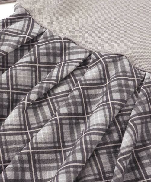 BeBe Petits Pois Vert / ベベ プチ ポワ ヴェール ミニ丈・ひざ丈ワンピース | 【お揃い】チェック柄裏毛ベロアリボンタックワンピース(95~150cm) | 詳細11