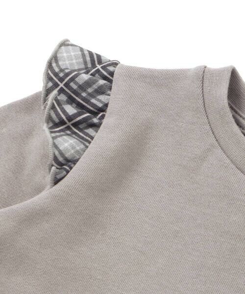 BeBe Petits Pois Vert / ベベ プチ ポワ ヴェール ミニ丈・ひざ丈ワンピース | 【お揃い】チェック柄裏毛ベロアリボンタックワンピース(95~150cm) | 詳細8