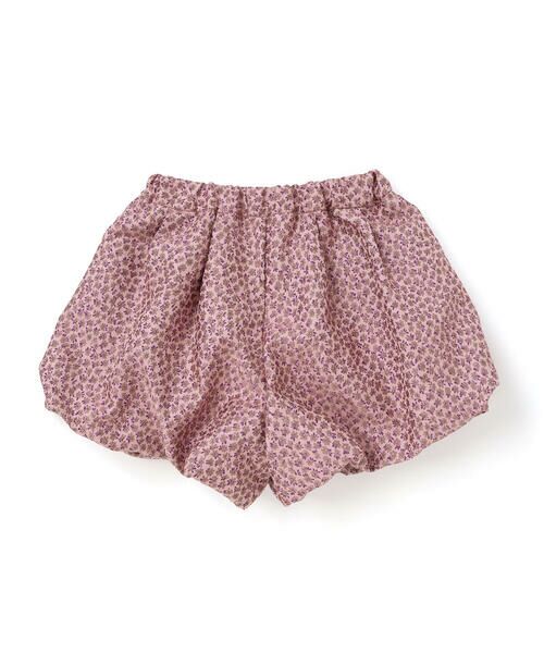 BeBe Petits Pois Vert / ベベ プチ ポワ ヴェール セットアップ | 重ね着風花ジャガードチュニック+バルーンパンツセットアップ(95~150cm) | 詳細5