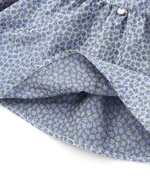 BeBe Petits Pois Vert / ベベ プチ ポワ ヴェール セットアップ | 重ね着風花ジャガードチュニック+バルーンパンツセットアップ(95~150cm) | 詳細13