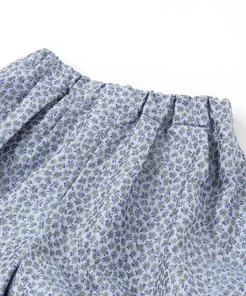 BeBe Petits Pois Vert / ベベ プチ ポワ ヴェール セットアップ | 重ね着風花ジャガードチュニック+バルーンパンツセットアップ(95~150cm) | 詳細15