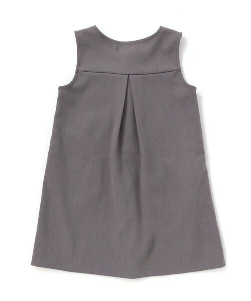 BeBe Petits Pois Vert / ベベ プチ ポワ ヴェール ミニ・ひざ丈スカート | 3段リボンAラインジャンパースカート(95~150cm) | 詳細8